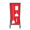 5S Supplies Housekeeping Shadow Board Broom Station V13, Red / White, Broom, No Text HSB-V13-RED/WHITE-BO-NO TEXT - alternate 1