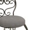 Homeroots 18in Cream and Silver Microfiber and Metal Upholstered Round Bench 733248 - alternate 3