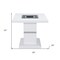 Homeroots 24" White and Silver Glass and Wood Faux Crystal Bling Square Pedestal End Table 560100 - alternate 3
