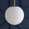 Jonathan Y Bleecker 7.75" Metal/Glass Globe LED Pendant, White/Brass JYL9528A - alternate 4