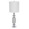 Homeroots Set of Two 36" Silver Metal Table Lamp With White Cone Shade 571299 - alternate 4