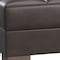 Homeroots 52" Brown Faux Leather Tufted Storage Ottoman 608917 - alternate 3