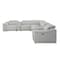 Homeroots Light Gray Italian Leather Power Reclining U Shaped Eight Piece Corner Sectional With Console 476601 - alternate 3