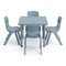 Flash Furniture 5 PC Plastic Activity Table and 4 Chairs Set, 10.5 in Seat Height-Dusty Blue YU-YCX-0023-2-SQR-TBL-DSTYBL-E-GG - alternate 5