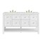 James Martin Vanities Breckenridge 60 in. Double Vanity, Bright White, w/ 3 CM Ethereal Noctis Quartz Top 330-V60D-BW-3ENC - alternate 1