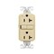 Eaton Wiring Devices Eaton Tamper-Resistant GFCI Receptacle, 125 V, 20 A, NEMA: NEMA 5-20R, Back, Side Wiring, Ivory TRGF20V - alternate 1