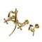 Kingston Brass Two-Handle Wall Mount Bridge Kitchen Faucet with Brass Sprayer, Brushed Brass KS2447AXBS - alternate 1