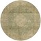 Homeroots 8' Artichoke Green And Beige Round Medallion Washable Indoor Outdoor Area Rug 616444 - alternate 5