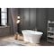 Kingston Brass 67" Acrylic Oval Double Ended Pedestal Tub with Drain, No Faucet Drillings, Glossy White VTOV673124 - alternate 3