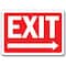 Signmission Safety Sign, 14 in Height, Plastic, 10 in Length, Exit Right MISC-Exit Right - alternate 1