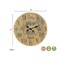 Homeroots 24" Natural Distressed Solid Wood Silent Analog Round Wall Clock 554636 - alternate 5