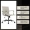 Leisuremod Harris Faux Leather Office Chair - Mid-Back Ergonomic Swivel Desk Chair, Iron Base HOBL19TL - alternate 4