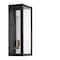 Jonathan Y Berlin 16" Modern Industrial Rectangular Iron/Glass LED Outdoor Lantern, Black/Gold Painting JYL7602A - alternate 5
