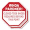 Signmission Whoa Pardner! Closed Toes Shoes Req, 6 inch X 6 inch, Plastic Sign, 2PK OC-P-2PACK-6-40 - alternate 1