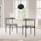 Armen Living Shannon Dining Chair with Matte Black Iron and Thundercloud Gray Fabric - Set of 2 LCSNSIBLKTGRY - alternate 4