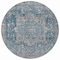 Homeroots 8' Blue Round Medallion Washable Indoor Outdoor Area Rug 608000 - alternate 3