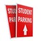 Signmission Student Parking With Up Arrow, Plastic Signs Only 24 Inch x 36 Inch, Corrugated Plastic, 2PK CSB-2436-2PACK-StudentParkingWithUpArrow - alternate 1
