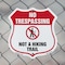 Signmission No Trespassing Shield Sign Not A Hiking, 6 inch X 6 inch, Plastic Sign, 2PK SHI-P-2PACK-6-414 - alternate 5