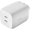 Belkin BOOST CHARGE Pro Dual USB-C GaN Wall Charger with PPS, White WCH013DQWH - alternate 3