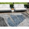 Homeroots 10' X 14' Blue Gray And Charcoal Abstract Washable Indoor Outdoor Area Rug 587577 - alternate 1