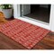 Homeroots 3' X 5' Red And Ivory Geometric Washable Indoor Outdoor Area Rug 583384 - alternate 1