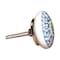 Homeroots Set of Eight Light Blue And White Ceramic And Metal Drawer Pull Knobs, 8PK 544417 - alternate 2