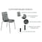 Leisuremod Astor Plastic Dining Chair with Black Steel Base Water Ripple Design in Transparent Black ACBL-20TBL - alternate 3