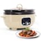 Megachef 6.9 Quart Oval Electric Digital Slow Cooker in Cream with Black Pot MCSC-OV650C - alternate 1
