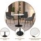 Leisuremod Bristol Modern Round Dining Table with MDF Wood Top and Steel Pedestal Base BTBL-24WS - alternate 5