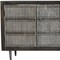 Homeroots 92in Dark Brown Carved Geometric Distressed Solid Wood Enclosed and Open Storage TV Stand 489507 - alternate 3