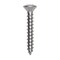 Auveco 10 x 1 1/4in Phillips Oval Head Tapping Screw 18-8 Grade Stainless Steel, 100PK 9411 - alternate 1