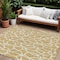Homeroots 9' X 12' Gold And Ivory Geometric Washable Indoor Outdoor Area Rug 599284 - alternate 1