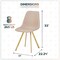 Leisuremod Markley Modern Leather Dining Chair With Gold Legs in Taupe, 4PK MCG18TP4 - alternate 5
