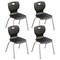 Correll Stacking Student Chair, 18in, Light Texture Seat, Chrome Legs, Black, 4PK CSCHR18-09-4PK - alternate 4