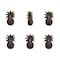 Homeroots Set of Six Antiqued Bronze Pineapple Knob Metal Drawer Pull Knobs, 6PK 635781 - alternate 4