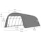 Shelterlogic ShelterCoat 13 x 28 x 1 ft Green Wind And Snow Rated Garage Round 90234 - alternate 6