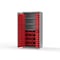 Strong Hold 14 GA Bin Cabinet with 3 Shelves No Legs - 36 In W. x 75 In. H x 24 In. D - 106 Blue Bins 36-BBS-243-106B-NL-L - alternate 3