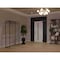 Vdomdoors Aluminum Door with Hidden Handle Hiddex 0155 Ardesia Nero Entry Steel Metal Modern Painted W14+36+1 HIDDEX0155EXD-BLK-W14+36+14xH80+12-LH-I - alternate 2