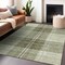 Homeroots 10' X 14' Artichoke Green Brown And Ivory Plaid Washable Indoor Outdoor Area Rug 596308 - alternate 5