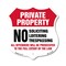 Signmission Private Property Shield Label Set No Sol, 12 Inch X 12 Inch, Plastic Sign SHI-P-12-439 - alternate 1