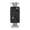 Leviton Receptacle Outlet, 20A, Black, 125V WDR20-E - alternate 1