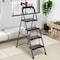 Wrightmaster 4.2 ft. Metal Folding Step Ladder, 9 ft. Reach, with Tool Holder, 800 lbs. Load Capacity ZOR-WK29-4-DF - alternate 4