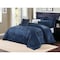 Homeroots Navy Blue King Polyester 220 Thread Count Washable Down Comforter Set 528993 - alternate 4