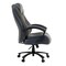 Homeroots Set of Two Gray and Black Adjustable Height Swivel Rolling Executive Office Chairs 638360 - alternate 4