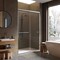 Fab Glass And Mirror Semi-Frameless Double Sliding Shower Door Sorrento Lux Series - Matte Black Finish Adjustable 5 SHSOL60X70MB - alternate 2