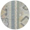 Homeroots 8' Silver Beige And Gold Round Aztec Washable Indoor Outdoor Area Rug  598516 - alternate 3