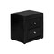 Homeroots 21" Black Wood Two Drawer Nightstand 489774 - alternate 4
