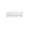 Homeroots 107" White Italian Leather Reclining Metal USB Sofa 720290 - alternate 4