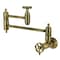 Kingston Brass Wall Mount Pot Filler Faucet with Knurled Handle, Antique Brass KS3103RKZ - alternate 1