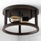 Jonathan Y Atelier 12.75" 2-Light Iron Rustic Industrial LED Flush Mount, Brown JYL7516A - alternate 5
